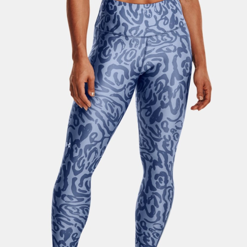 Under Armour HeatGear No-Slip Waistband Tonal Print Ankle Leggings 1365343